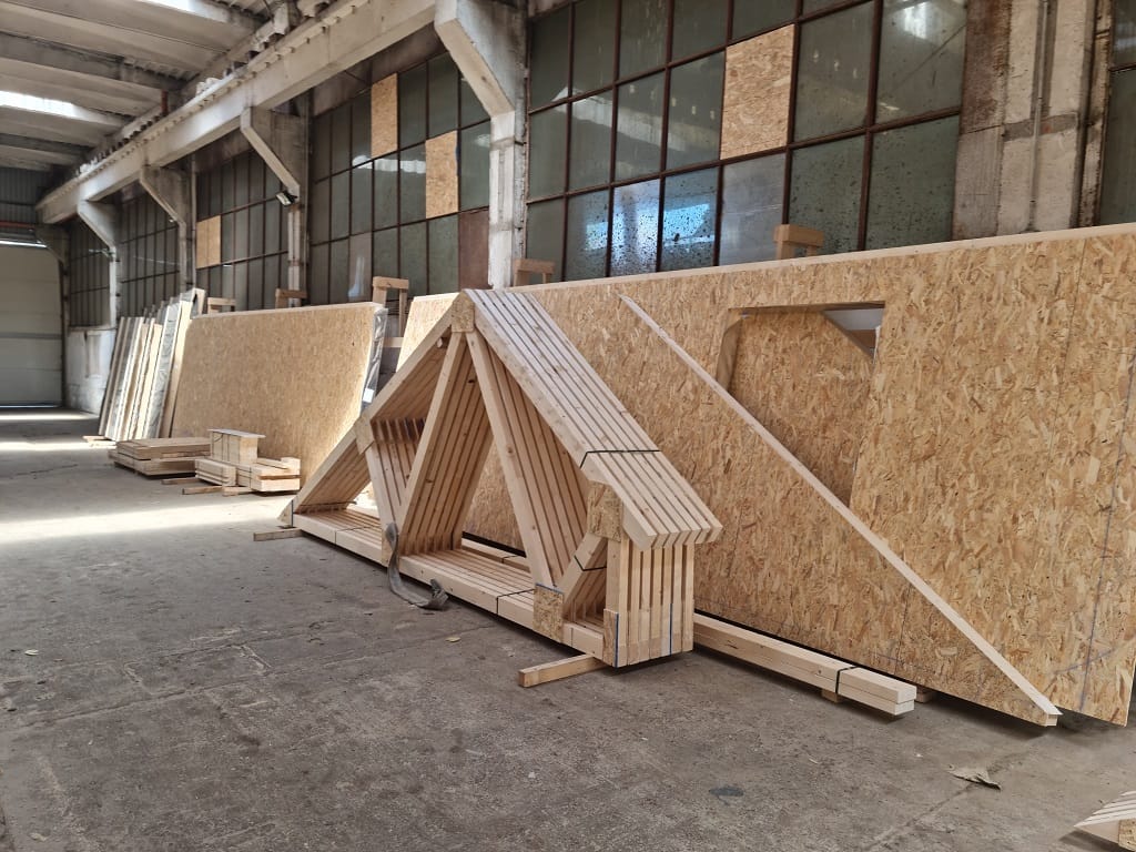 Pièces en bois usine
