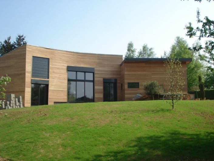 maison bois façade incurvée